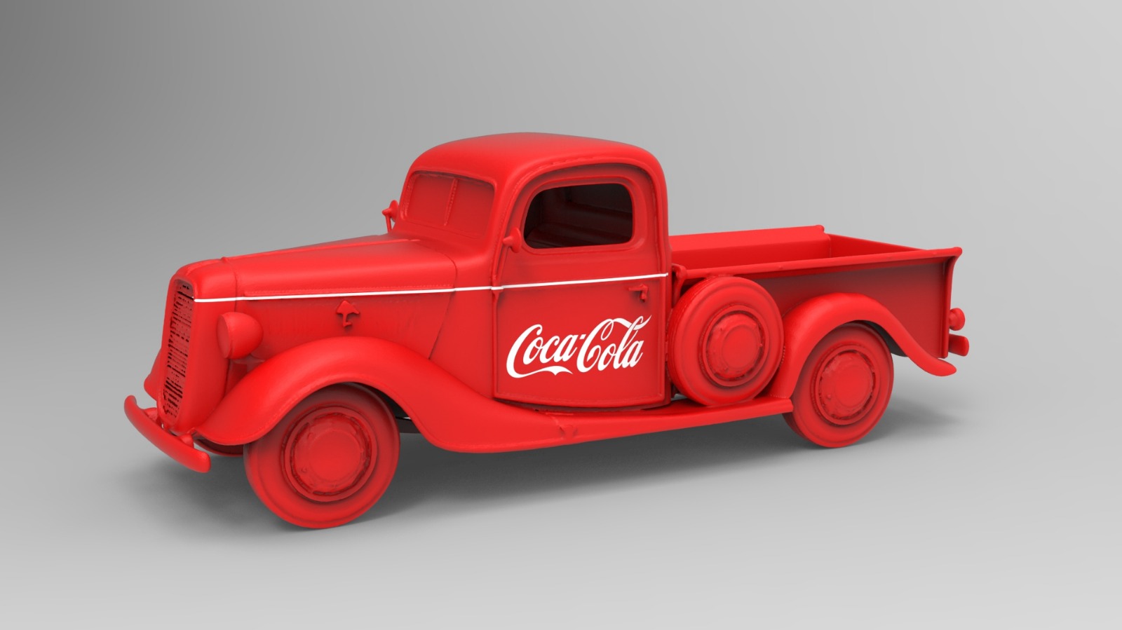Camioneta Coca-Cola clásica — modelo impreso en 3D